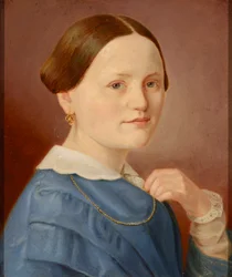 Portrait of a Lady with a Necklace and a Light Dress